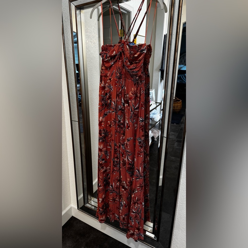 Floral Red Maxi Dress